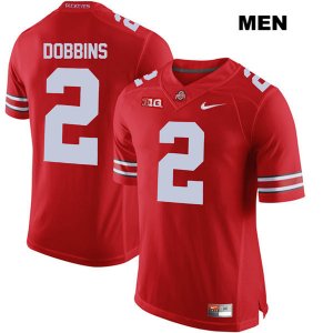 Men's NCAA Ohio State Buckeyes J.K. Dobbins #2 College Stitched Authentic Nike Red Football Jersey BV20H81YQ